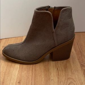 Taupe colored booties